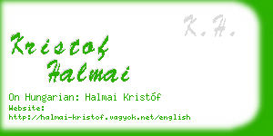 kristof halmai business card