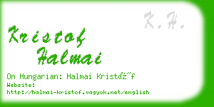 kristof halmai business card